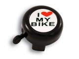 Звонок Green Cycle GCB-1051A-BK I love my bike cтальной, черный